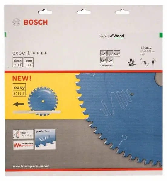 BOSCH Zaagblad Expert voor Hout 305 x 30 x 2,4 mm, 72 2608642531