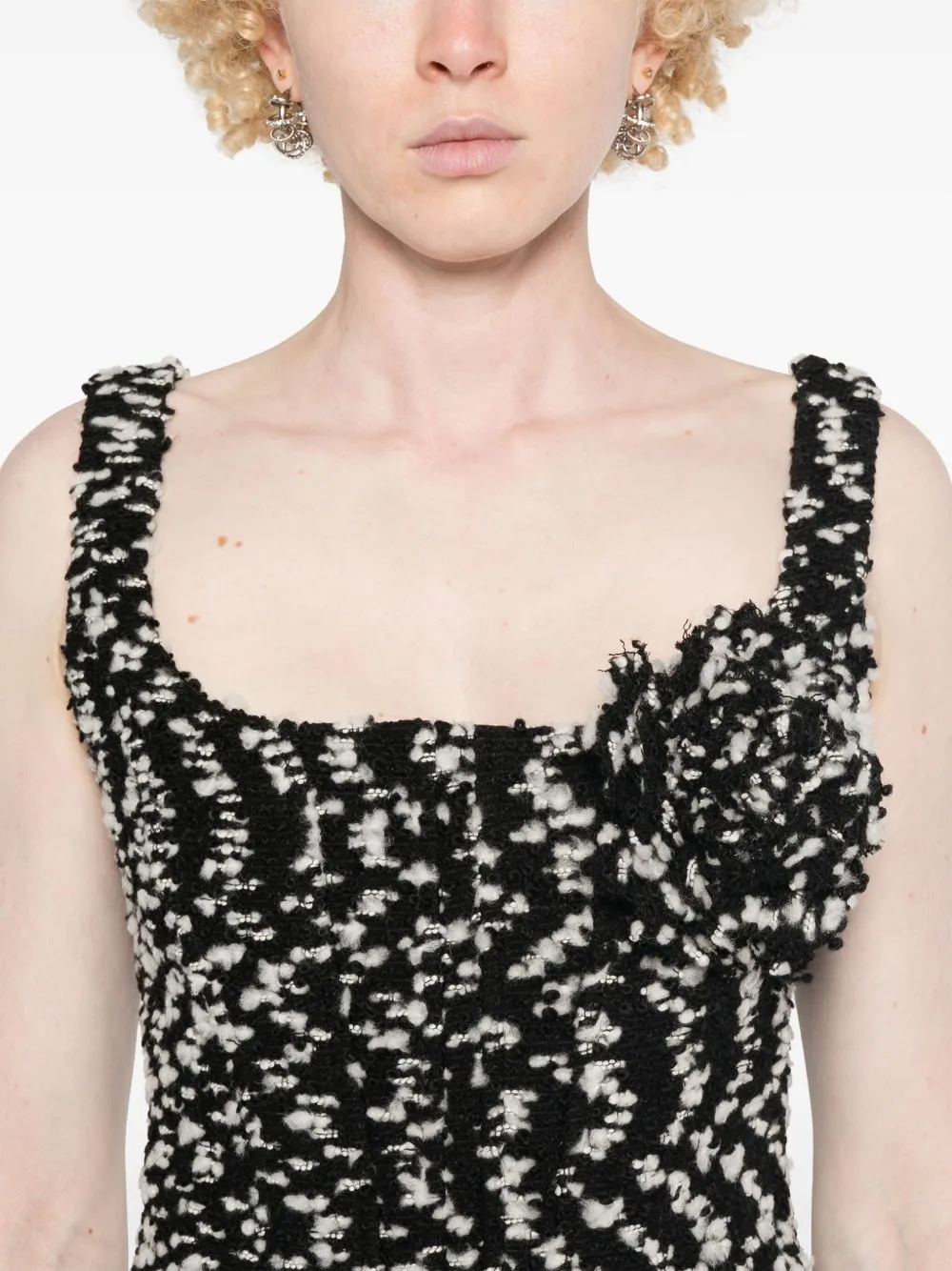 Giuseppe Di Morabito Bustier met bloemenpatch Zwart