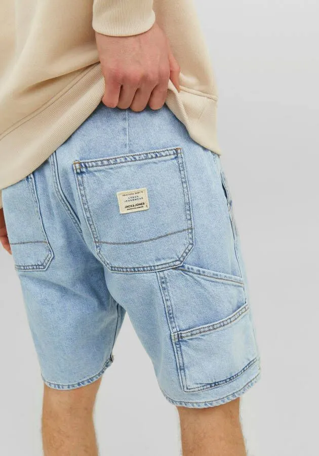 JACK & JONES JEANS INTELLIGENCE loose fit short JJITONY JJCARPENTER blue denim