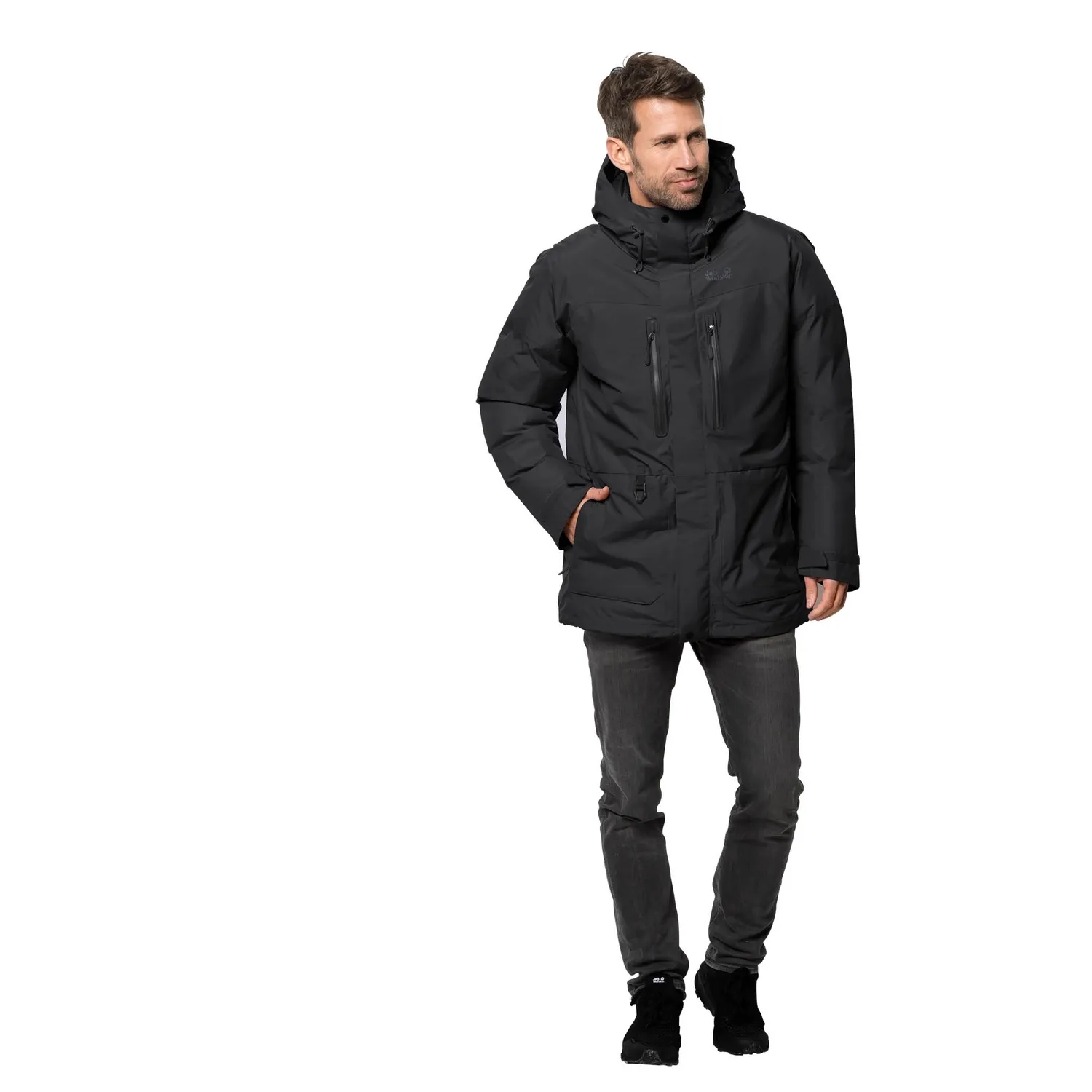 Jas Jack Wolfskin Men North Ice Parka Black
