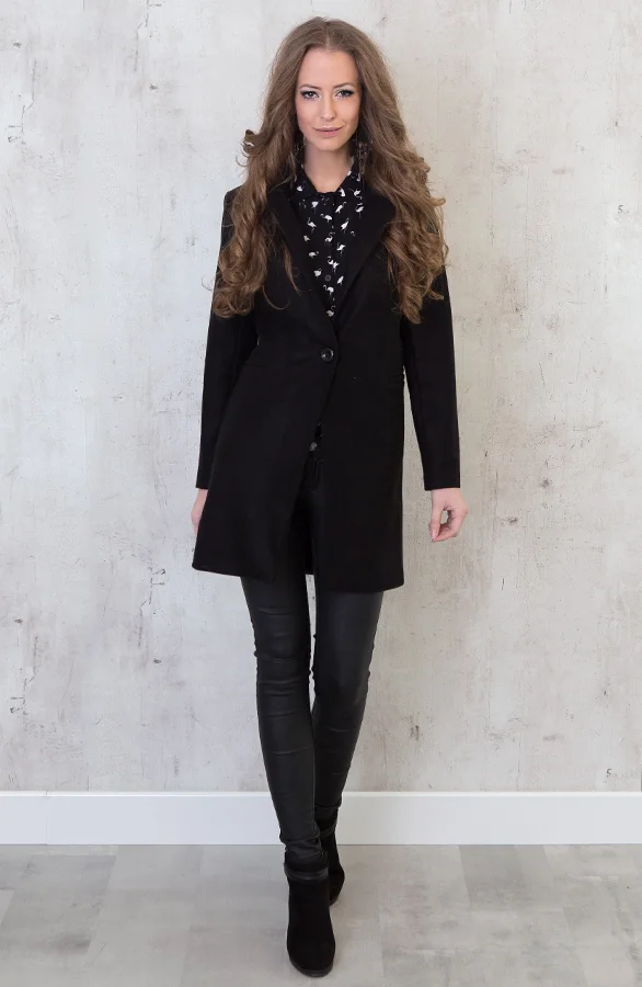 Luxury Woven Coat Black