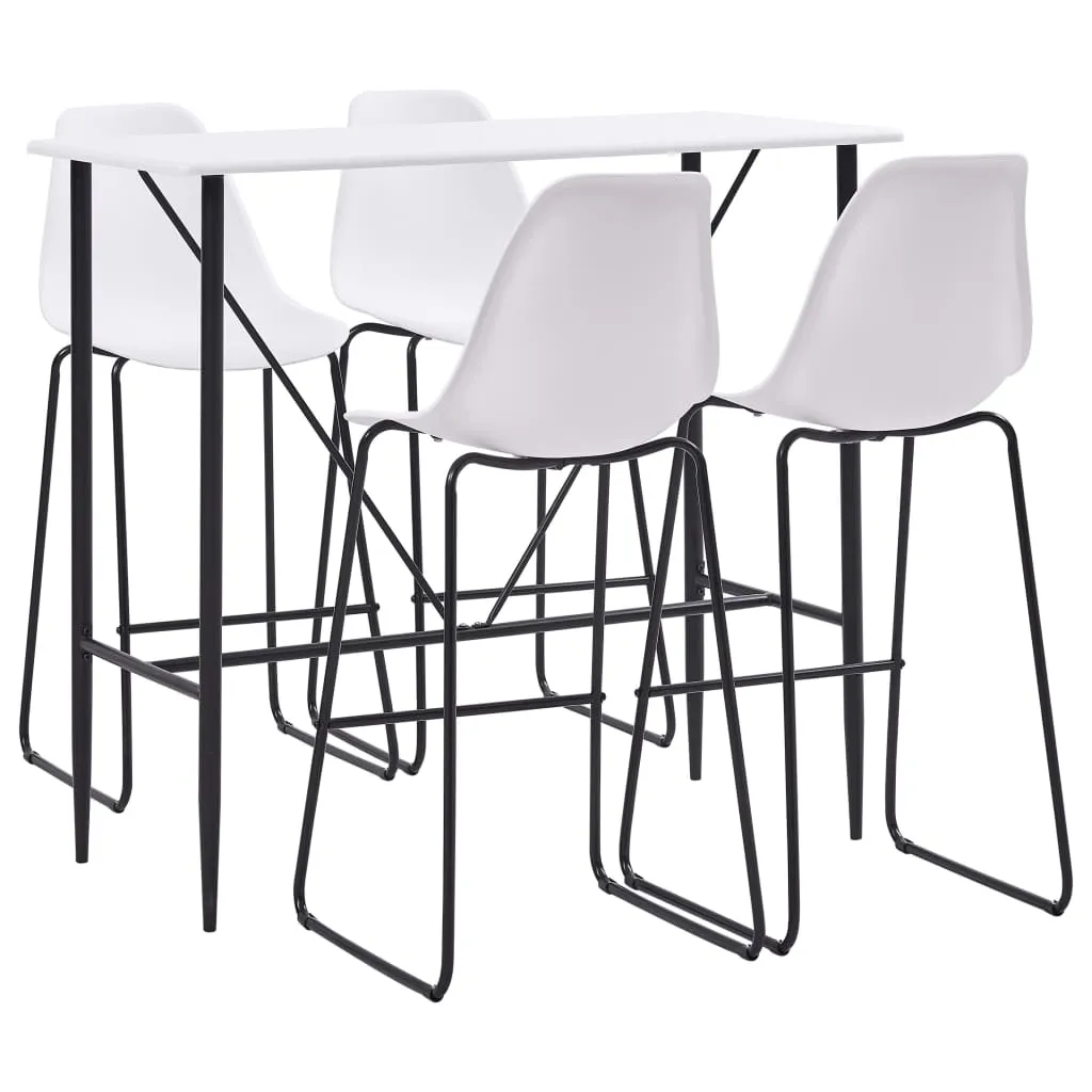 MEDINA 5DELIGE BARSET KUNSTSTOF WIT