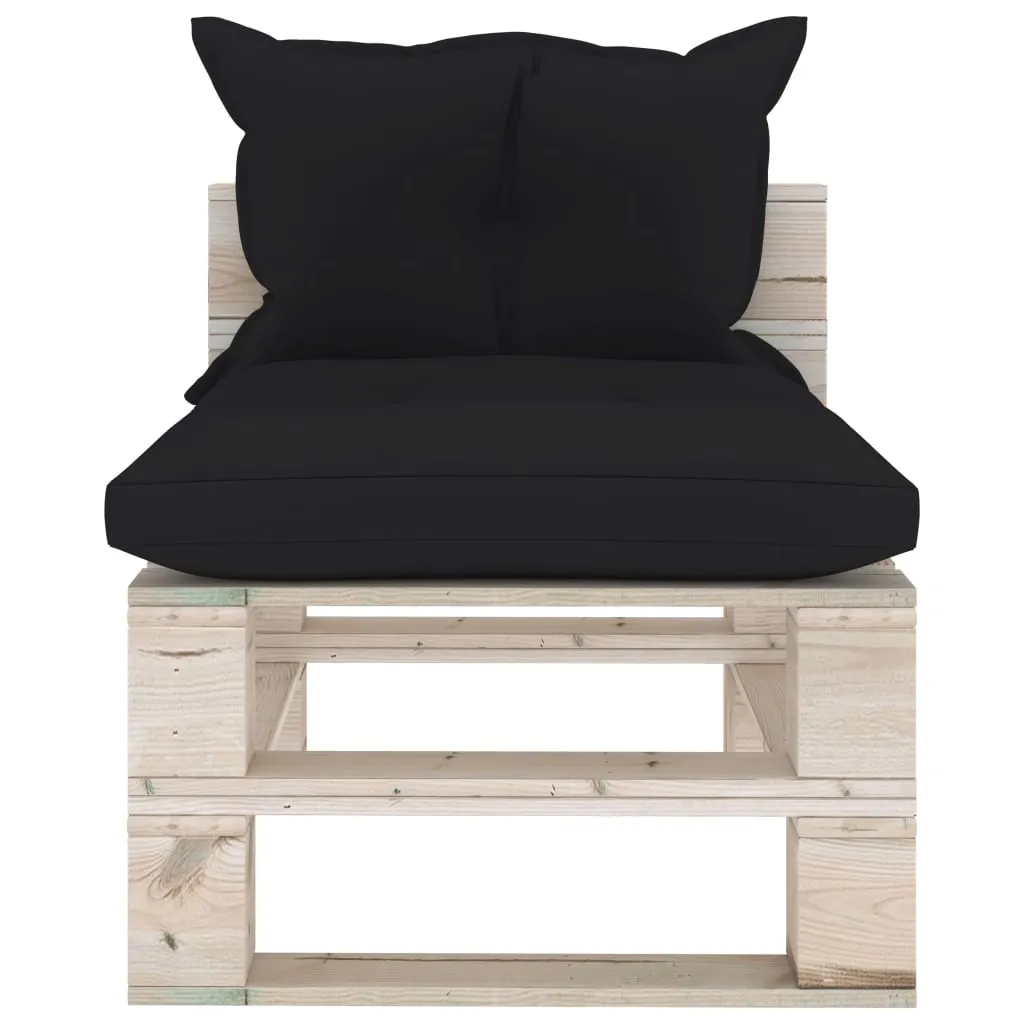 MEDINA 5DELIGE LOUNGESET MET KUSSENS PALLET GRENENHOUT