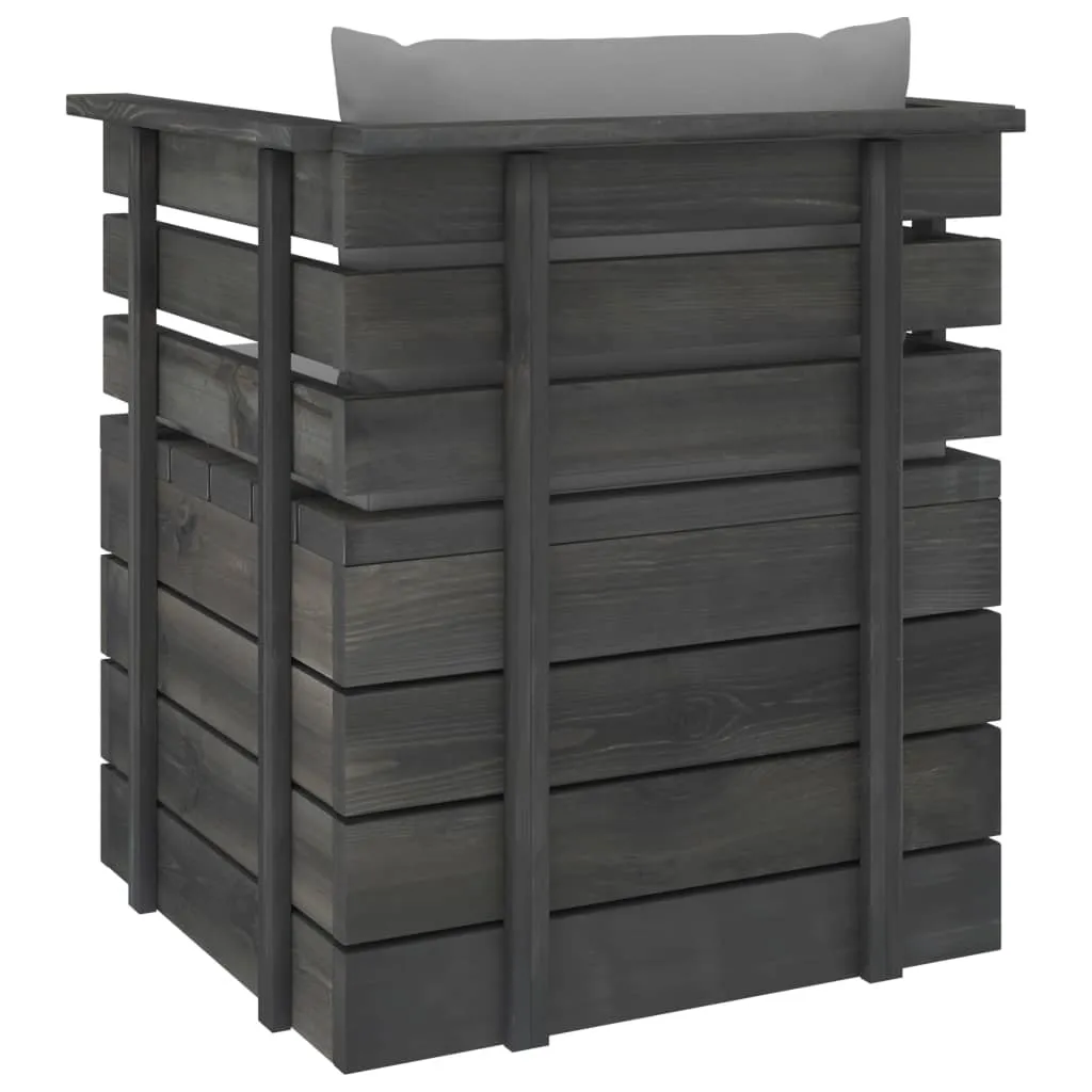 MEDINA 5DELIGE LOUNGESET MET KUSSENS PALLET MASSIEF GRENENHOUT