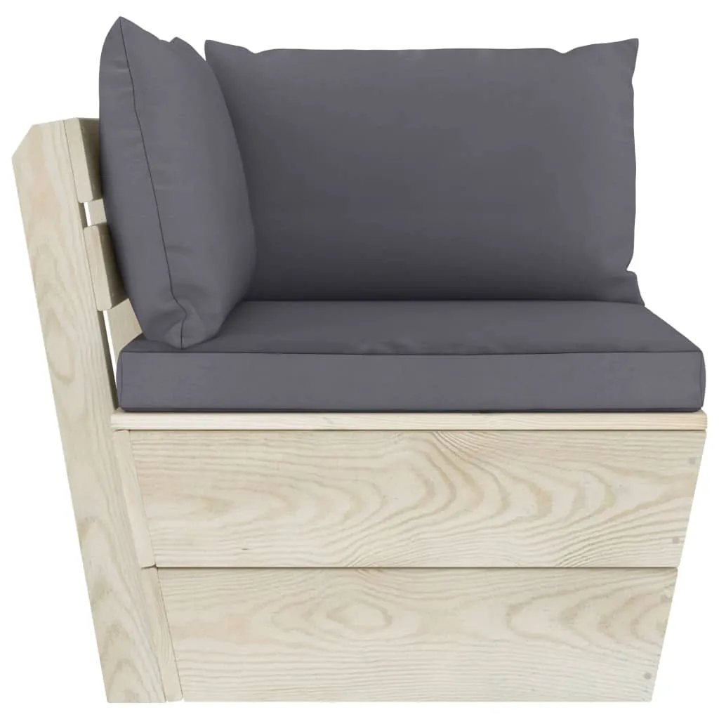 MEDINA 5DELIGE LOUNGESET MET KUSSENS PALLET VURENHOUT