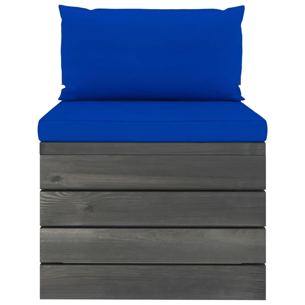 MEDINA 6DELIGE LOUNGESET MET KUSSENS PALLET MASSIEF GRENENHOUT