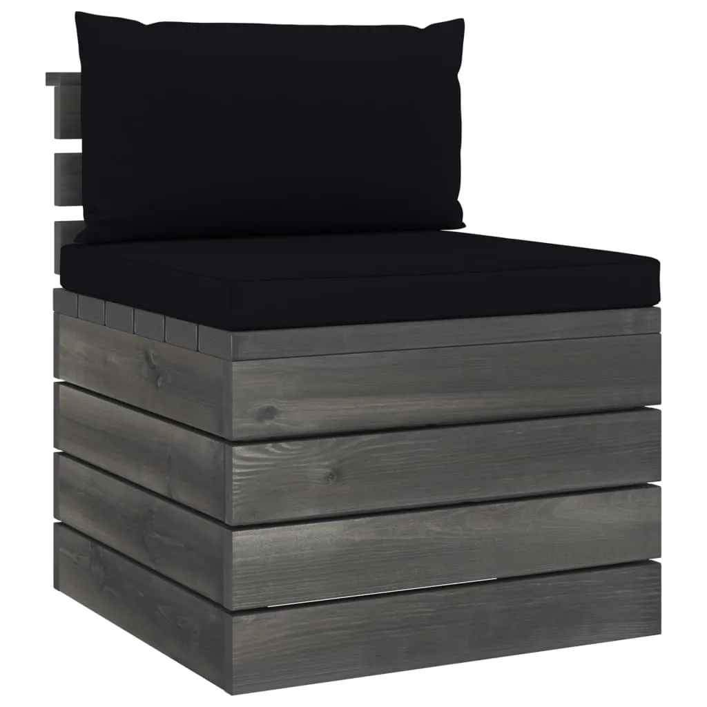 MEDINA 7DELIGE LOUNGESET MET KUSSENS PALLET MASSIEF GRENENHOUT