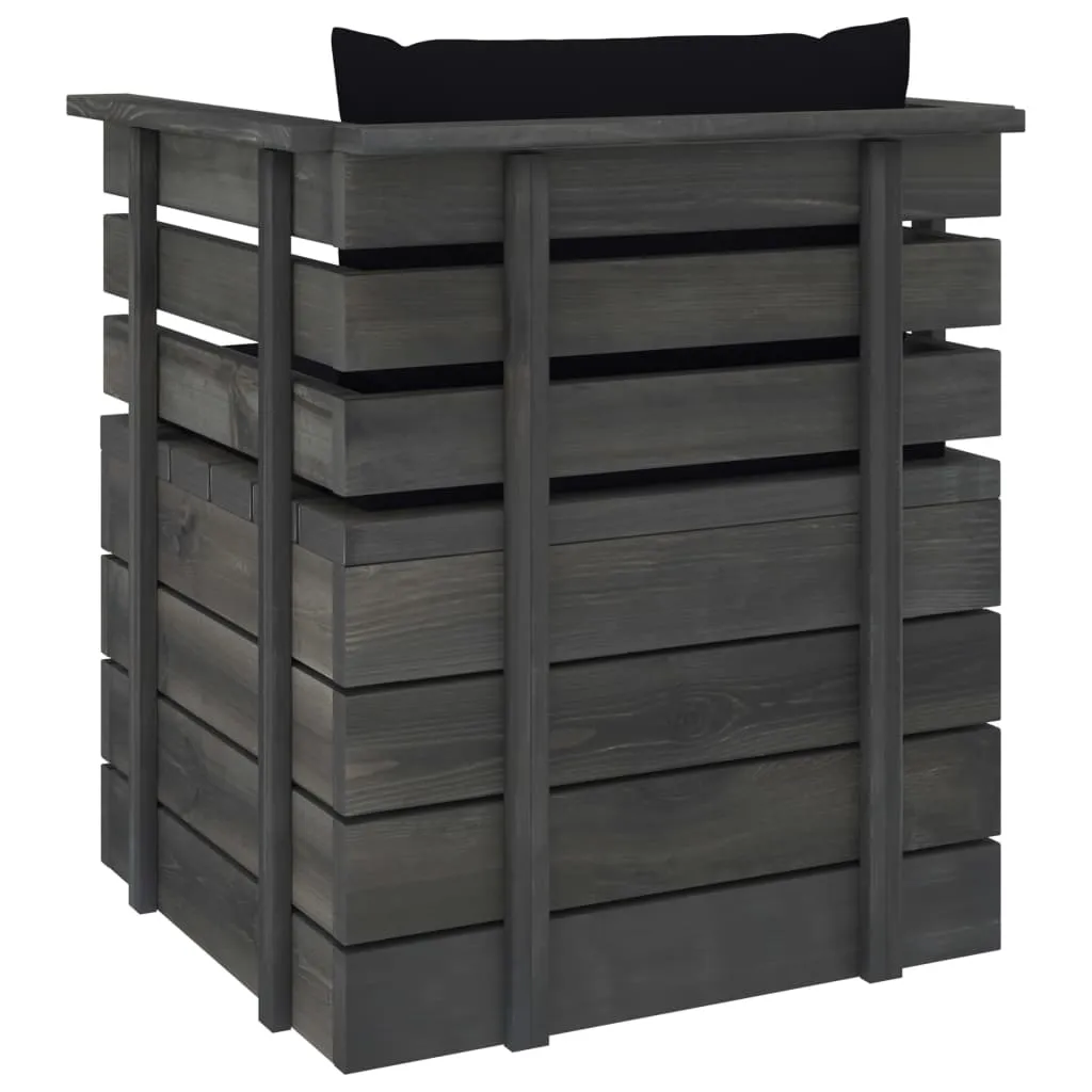 MEDINA 7DELIGE LOUNGESET MET KUSSENS PALLET MASSIEF GRENENHOUT