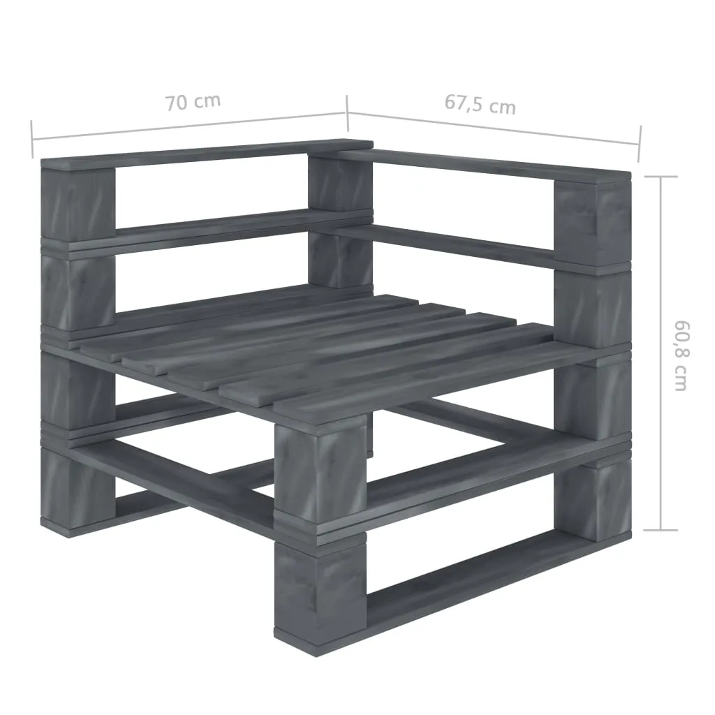 MEDINA 7DELIGE LOUNGESET MET TAUPEKLEURIGE KUSSENS PALLET HOUT