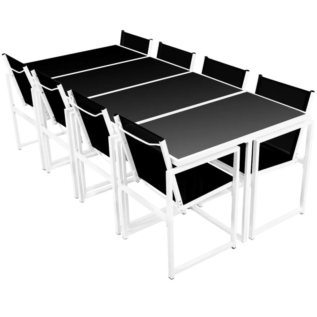 MEDINA 9DELIGE TUINSET ALUMINIUM ZWART
