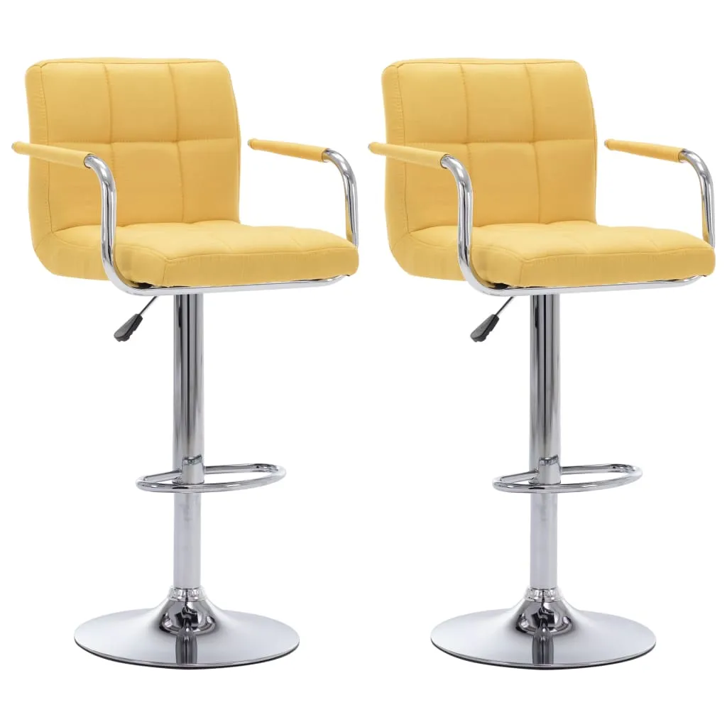 Medina Barstoelen 2 st stof geel
