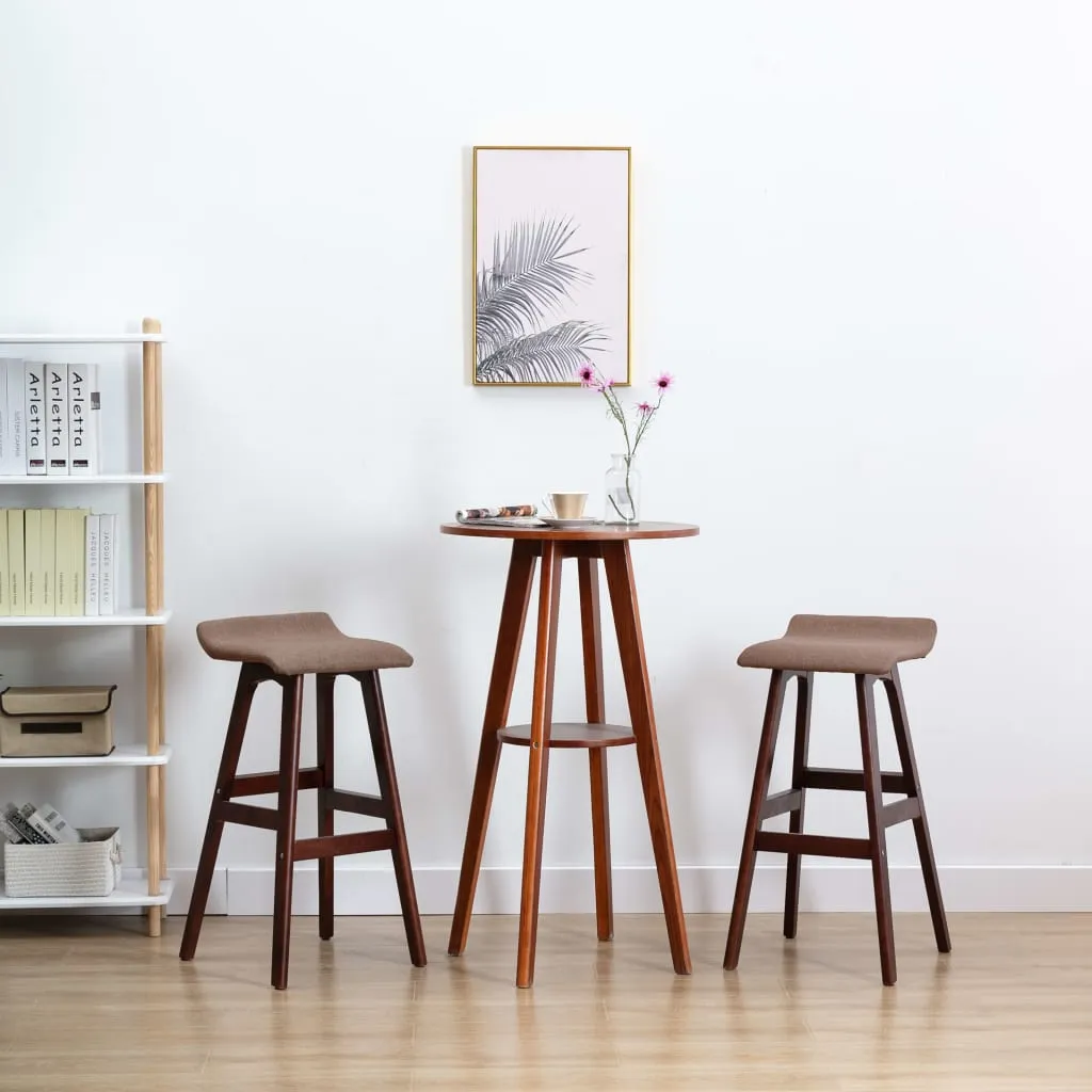 Medina Barstoelen 2 st stof taupe
