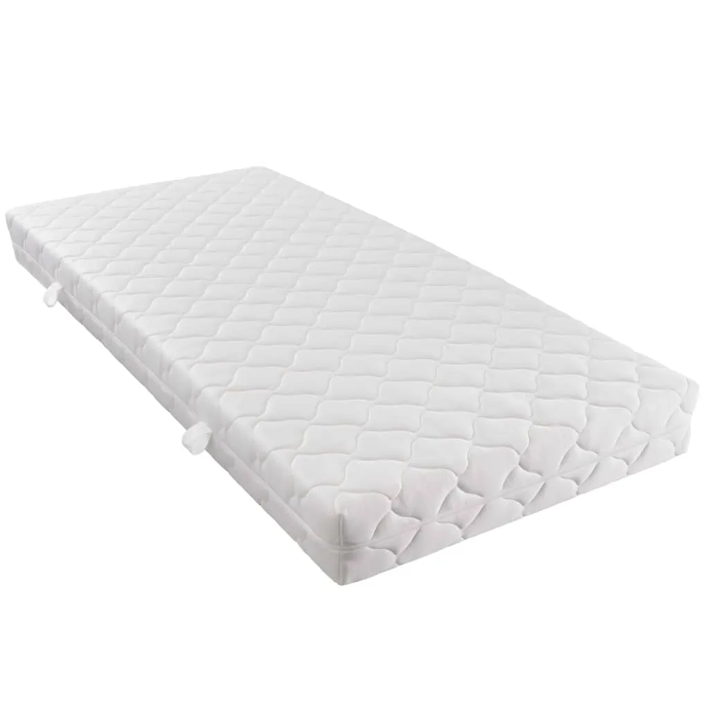 Medina Bed met matras kunstleer grijs 90x200 cm