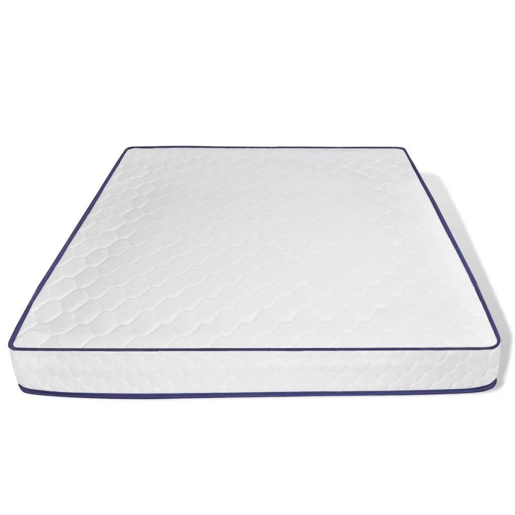 Medina Bed met traagschuim matras kunstleer wit 180x200 cm