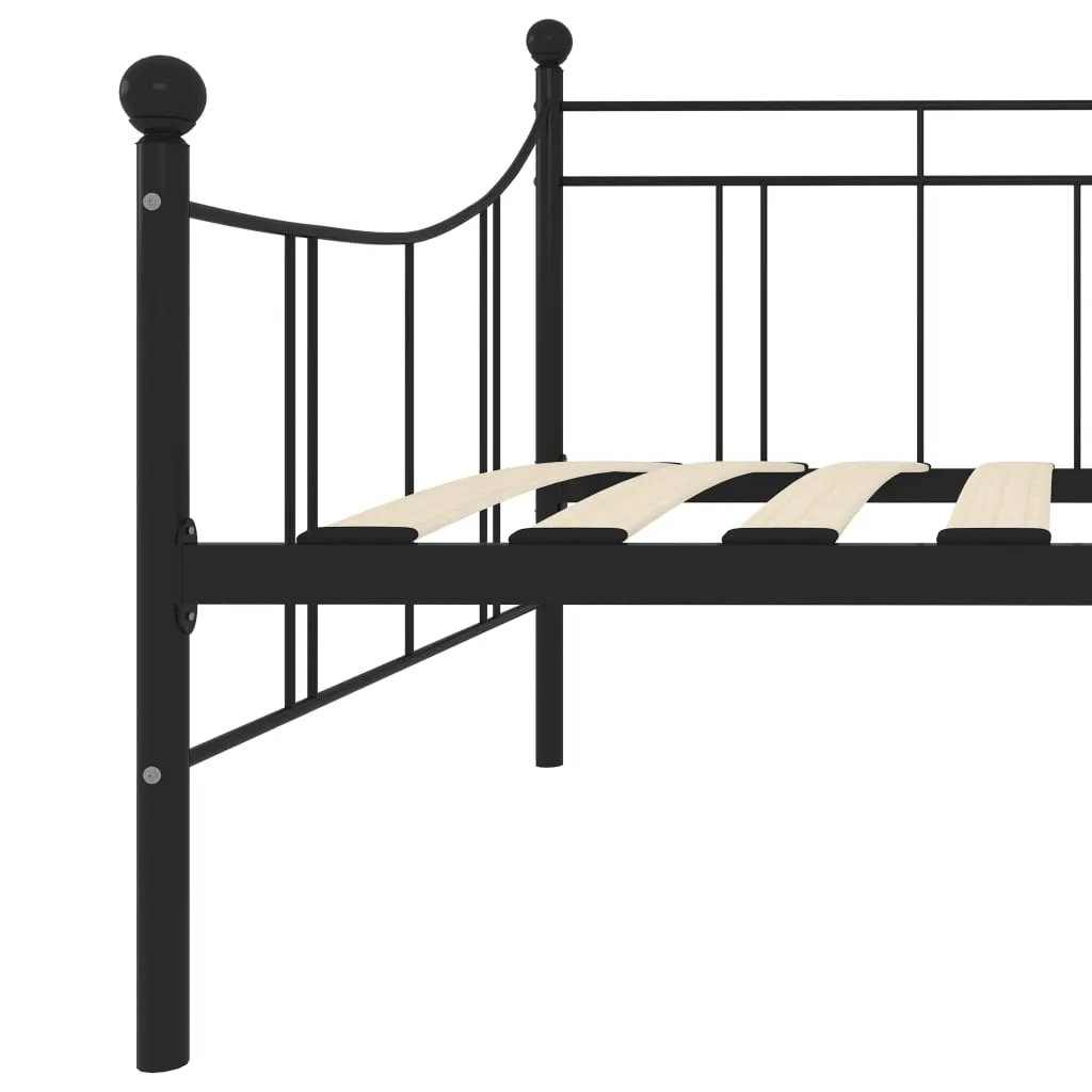 Medina Bedbankframe metaal zwart 90x200 cm