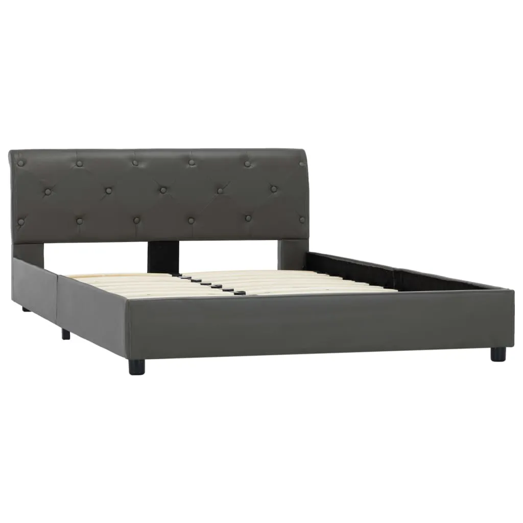Medina Bedframe kunstleer grijs 140x200 cm