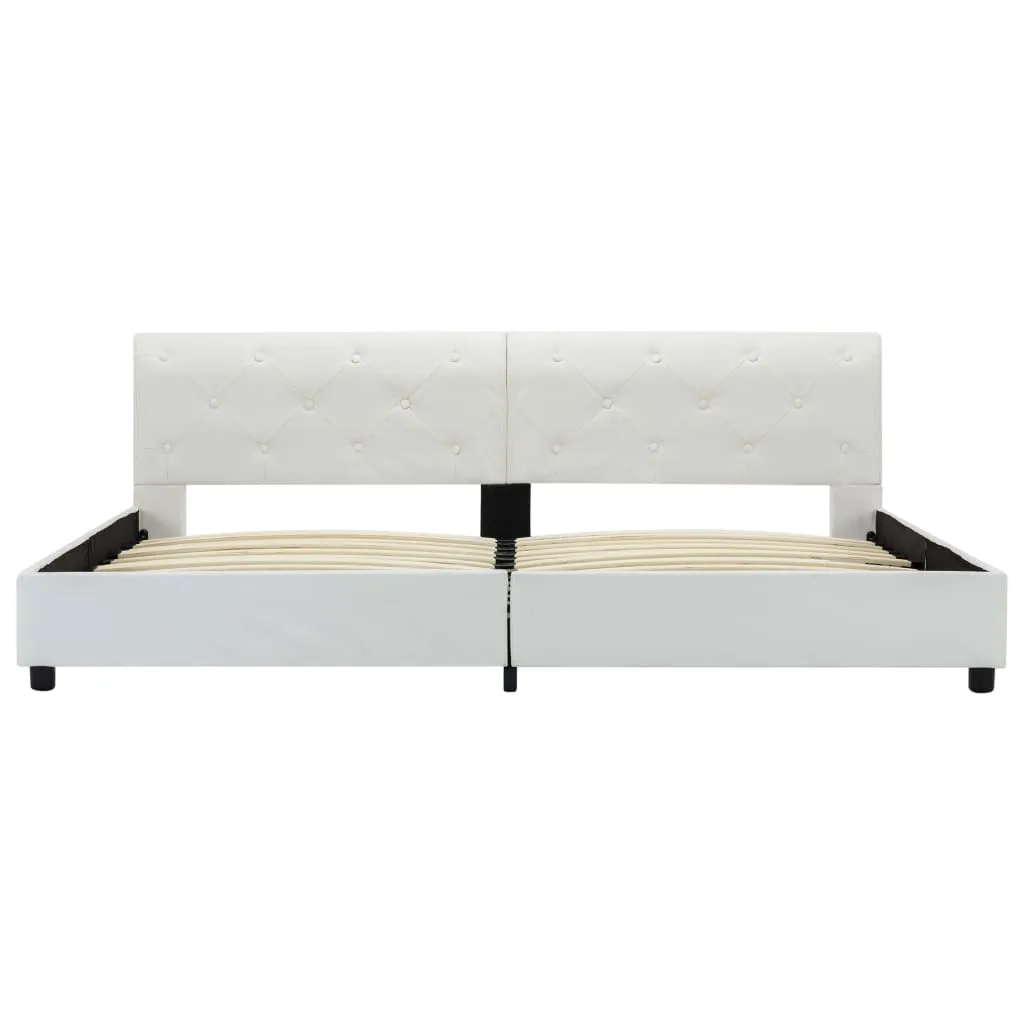 Medina Bedframe kunstleer wit 180x200 cm