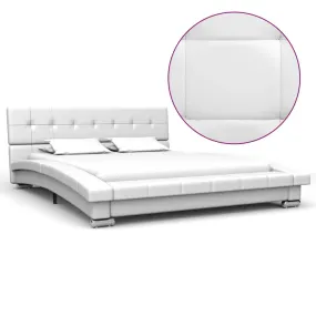 Medina Bedframe kunstleer wit 200x120 cm