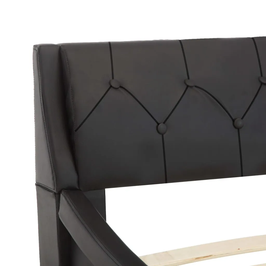 Medina Bedframe kunstleer zwart 100x200 cm
