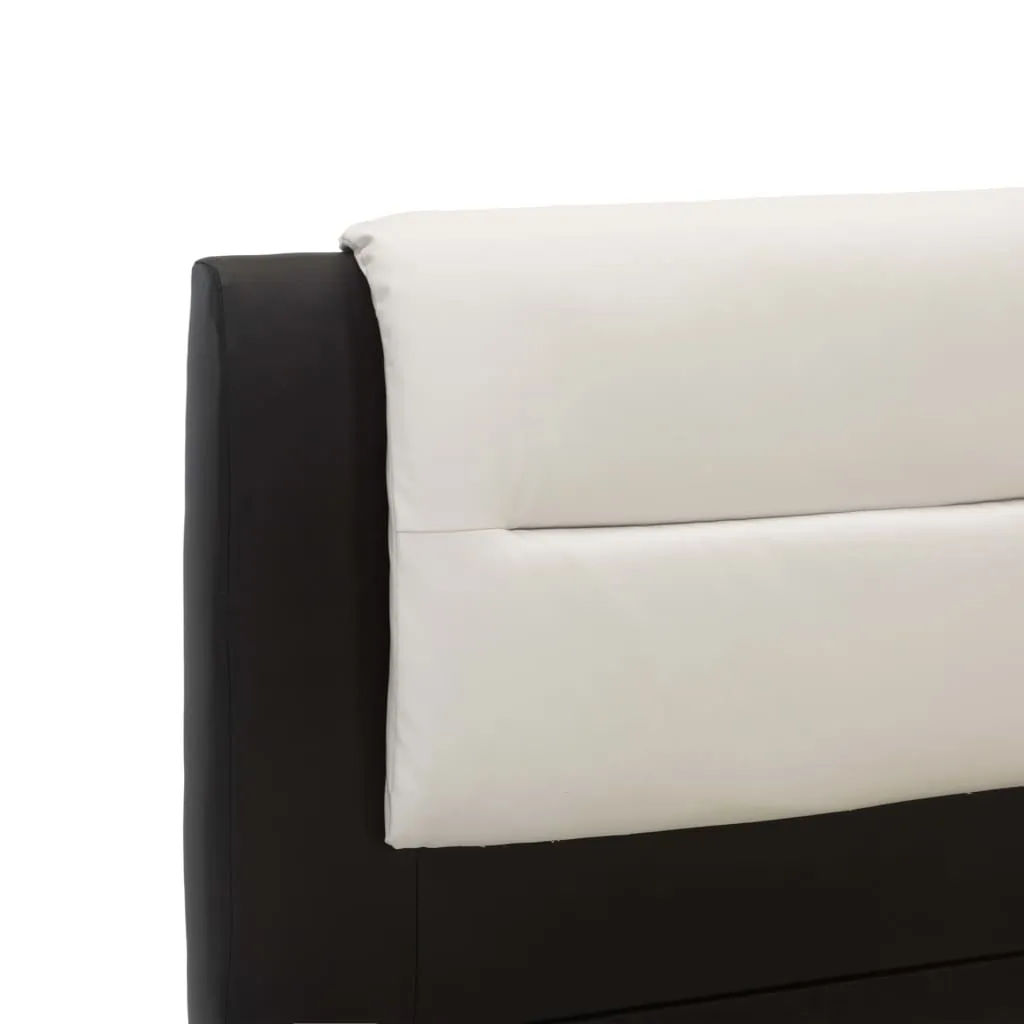 Medina Bedframe kunstleer zwart en wit 180x200 cm