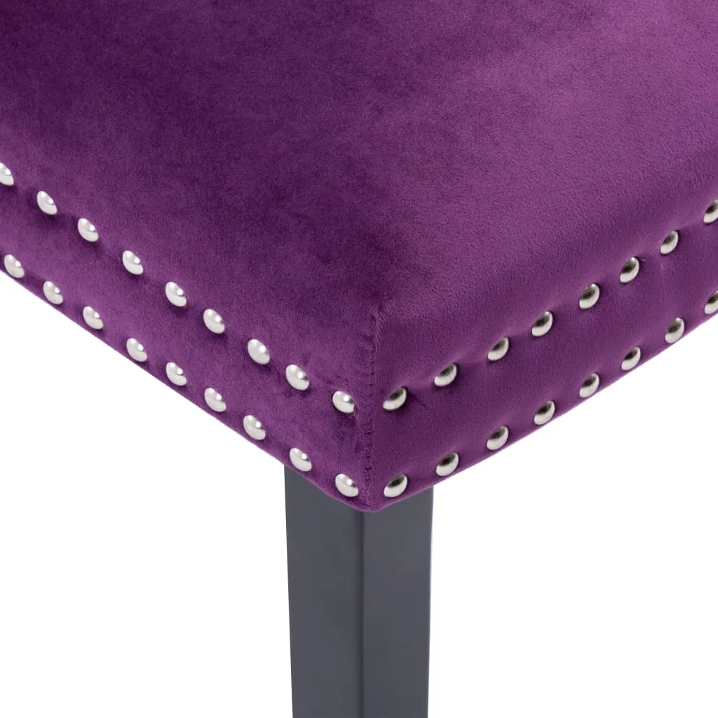 Medina Eetkamerstoelen 2 st fluweel paars