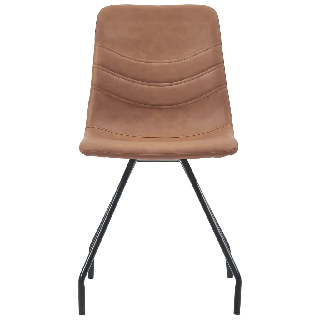 Medina Eetkamerstoelen 4 st kunstleer bruin