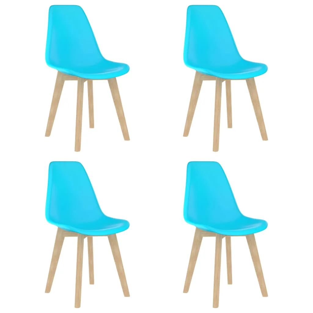 Medina Eetkamerstoelen 4 st kunststof blauw