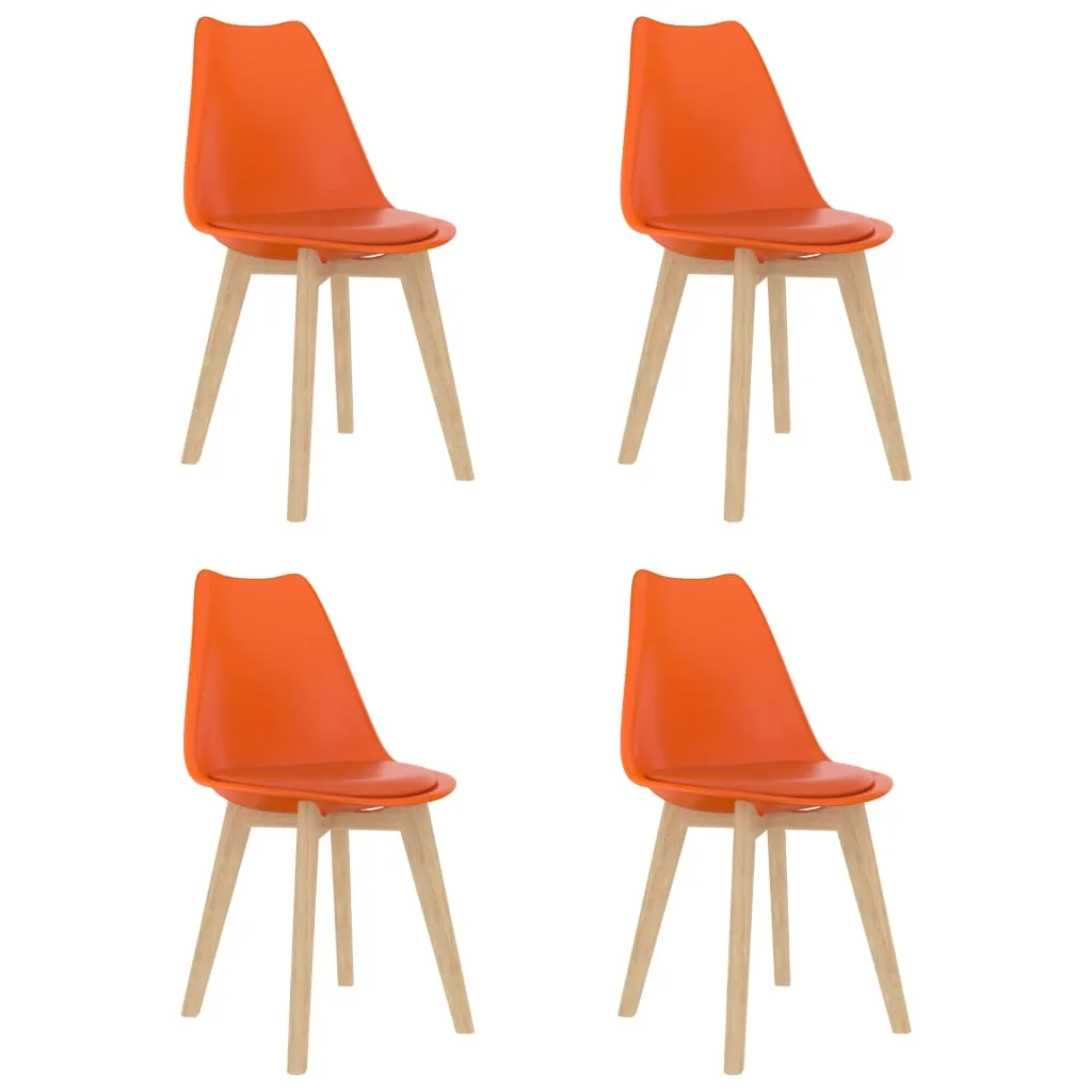 Medina Eetkamerstoelen 4 st kunststof oranje