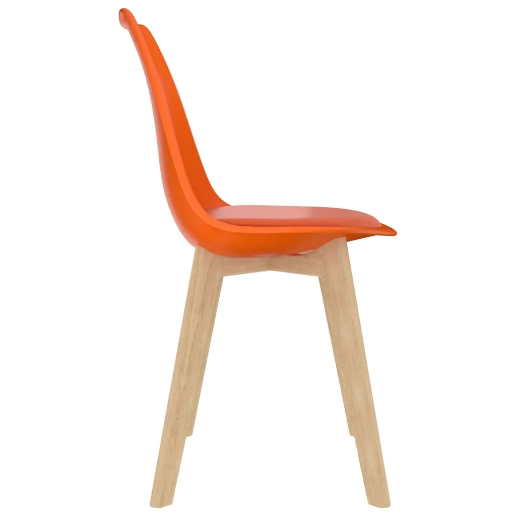 Medina Eetkamerstoelen 4 st kunststof oranje
