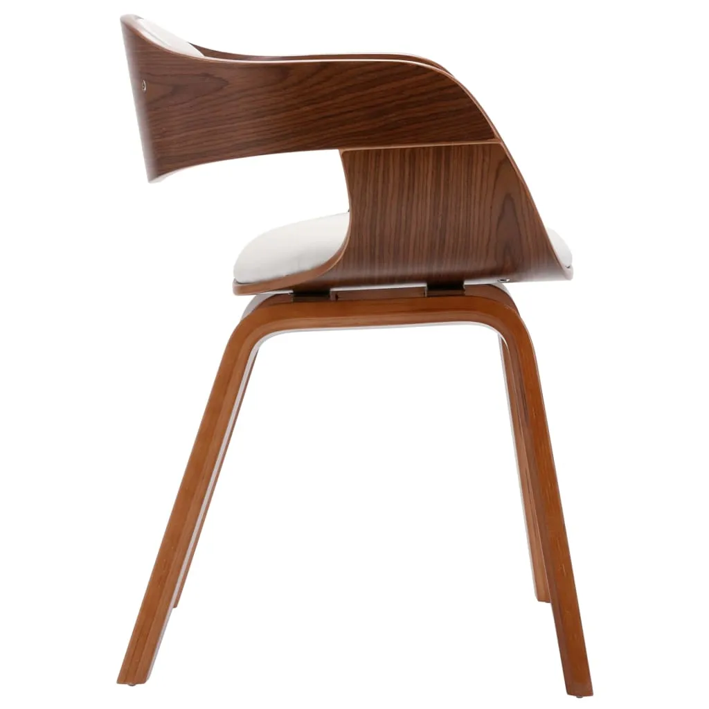 Medina Eetkamerstoelen 6 st gebogen hout en kunstleer