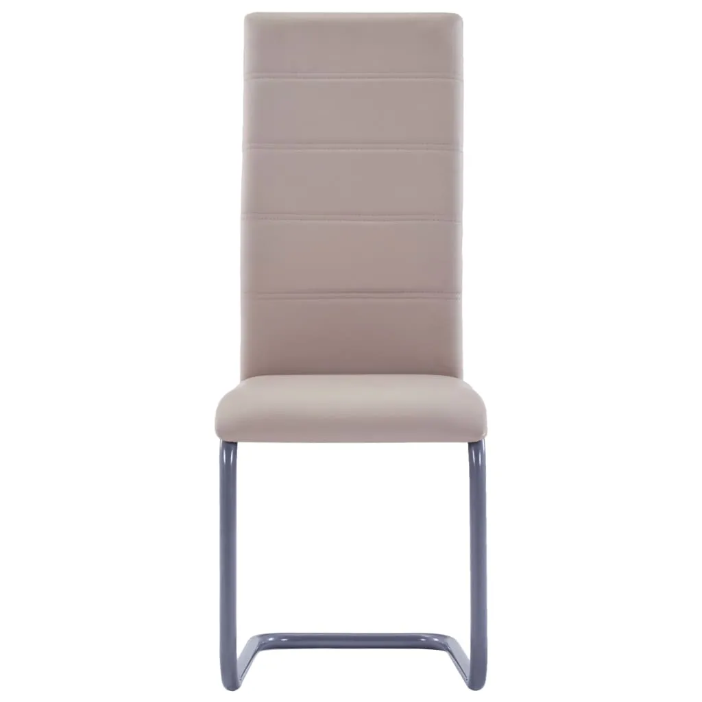 Medina Eetkamerstoelen 6 st kunstleer cappuccino