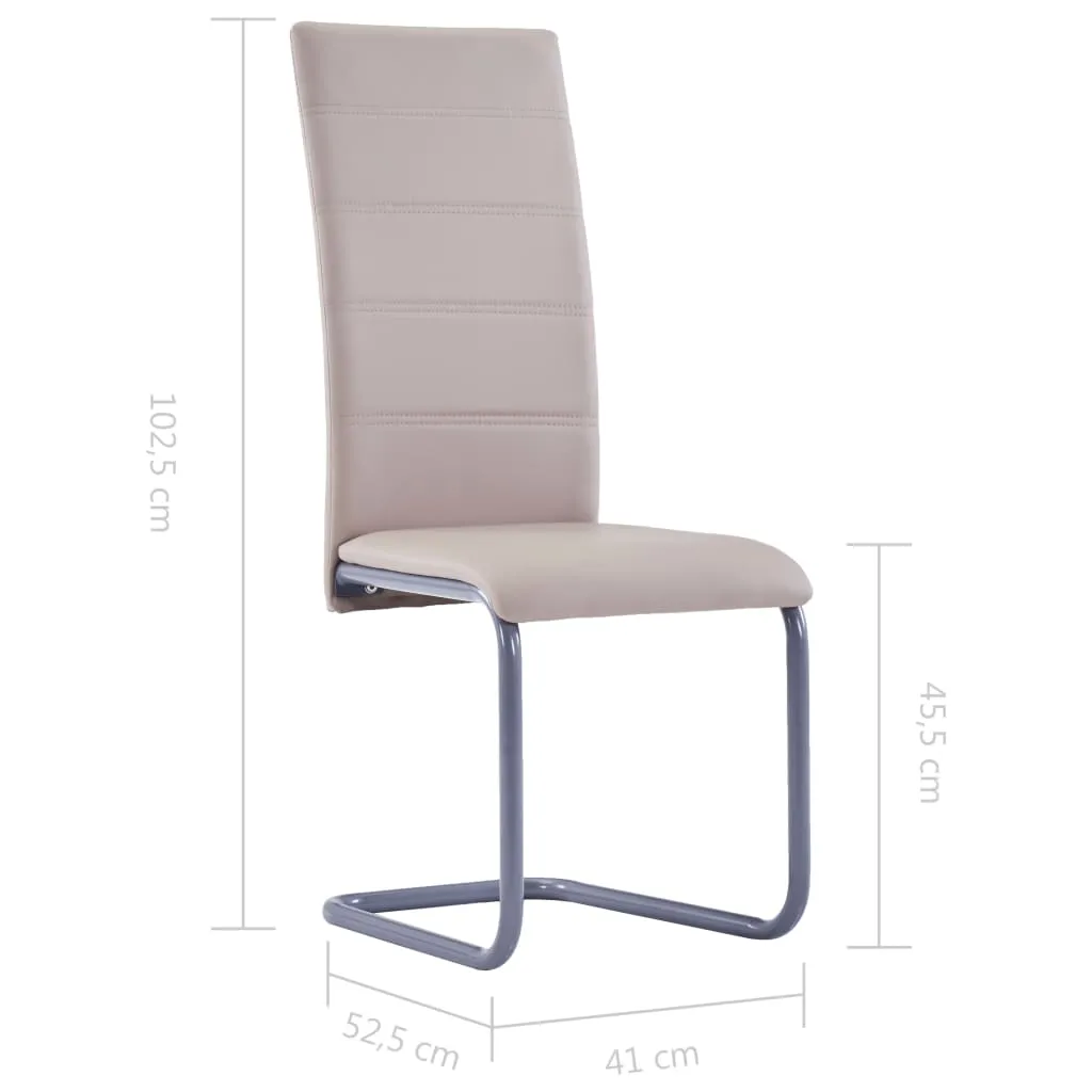 Medina Eetkamerstoelen 6 st kunstleer cappuccino