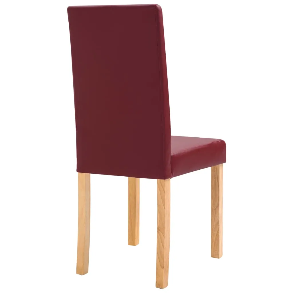 Medina Eetkamerstoelen 6 st kunstleer rood