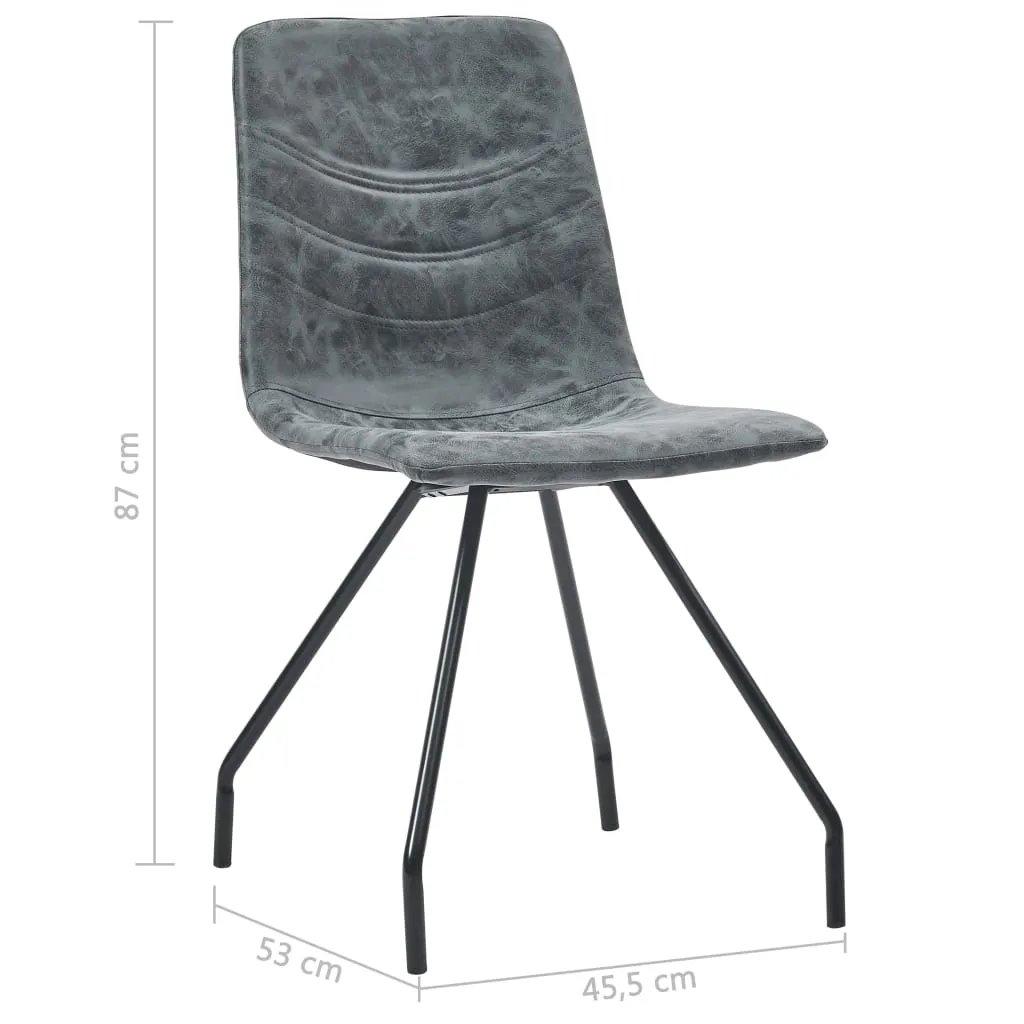Medina Eetkamerstoelen 6 st kunstleer zwart