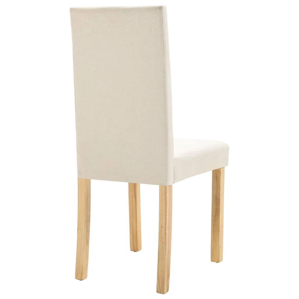 Medina Eetkamerstoelen 6 st stof crème
