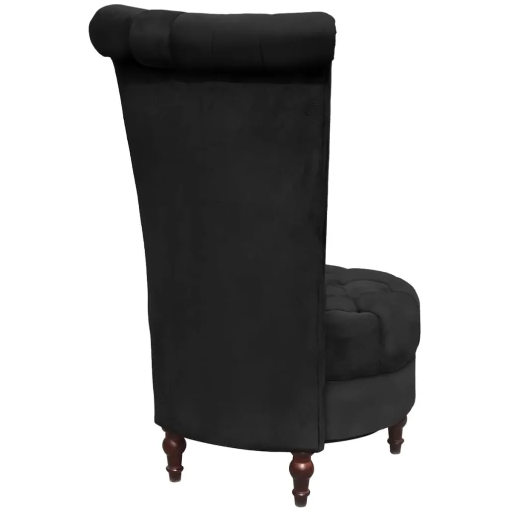 Medina Fauteuil hoge rugleuning stof zwart