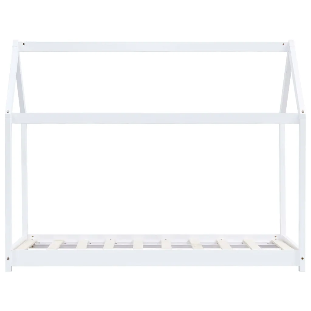 Medina Kinderbedframe massief grenenhout wit 90x200 cm