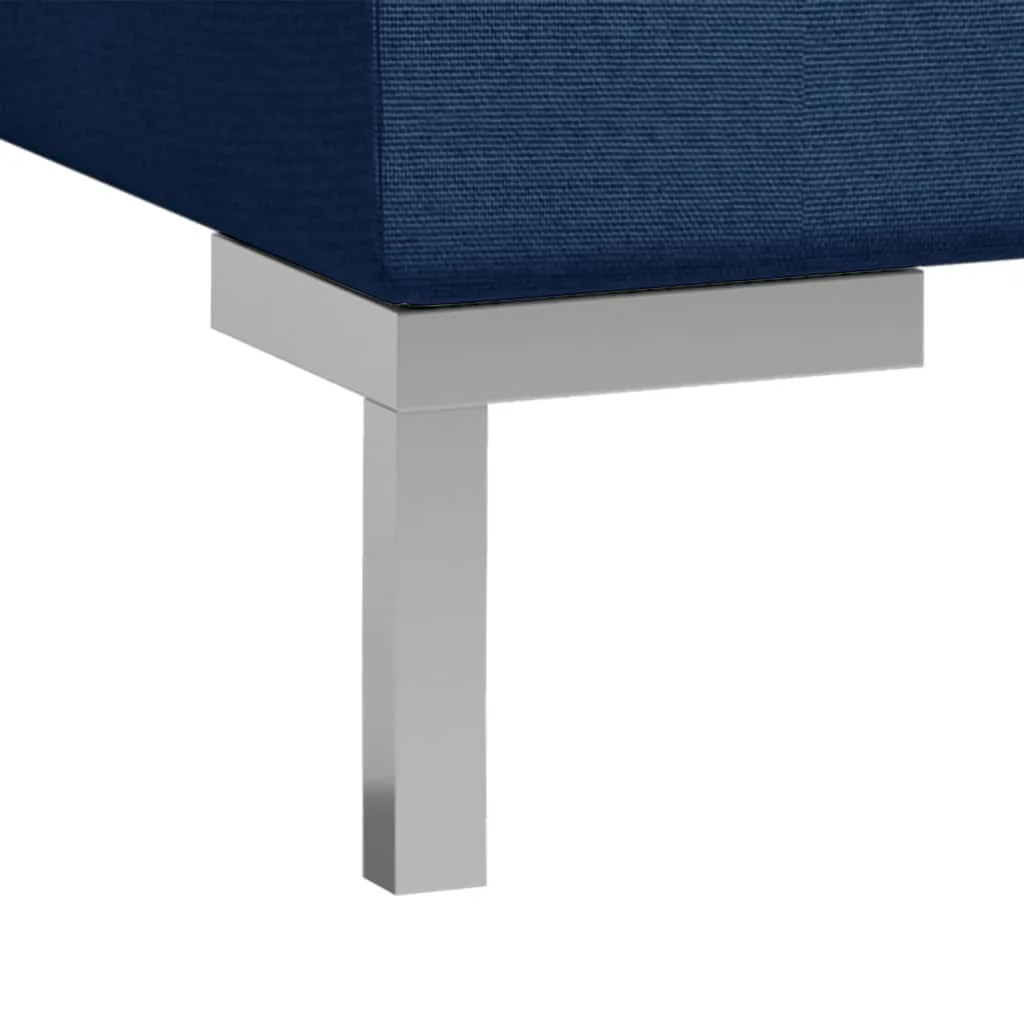 Medina Middenbanken 2 st met kussens sectioneel stof blauw