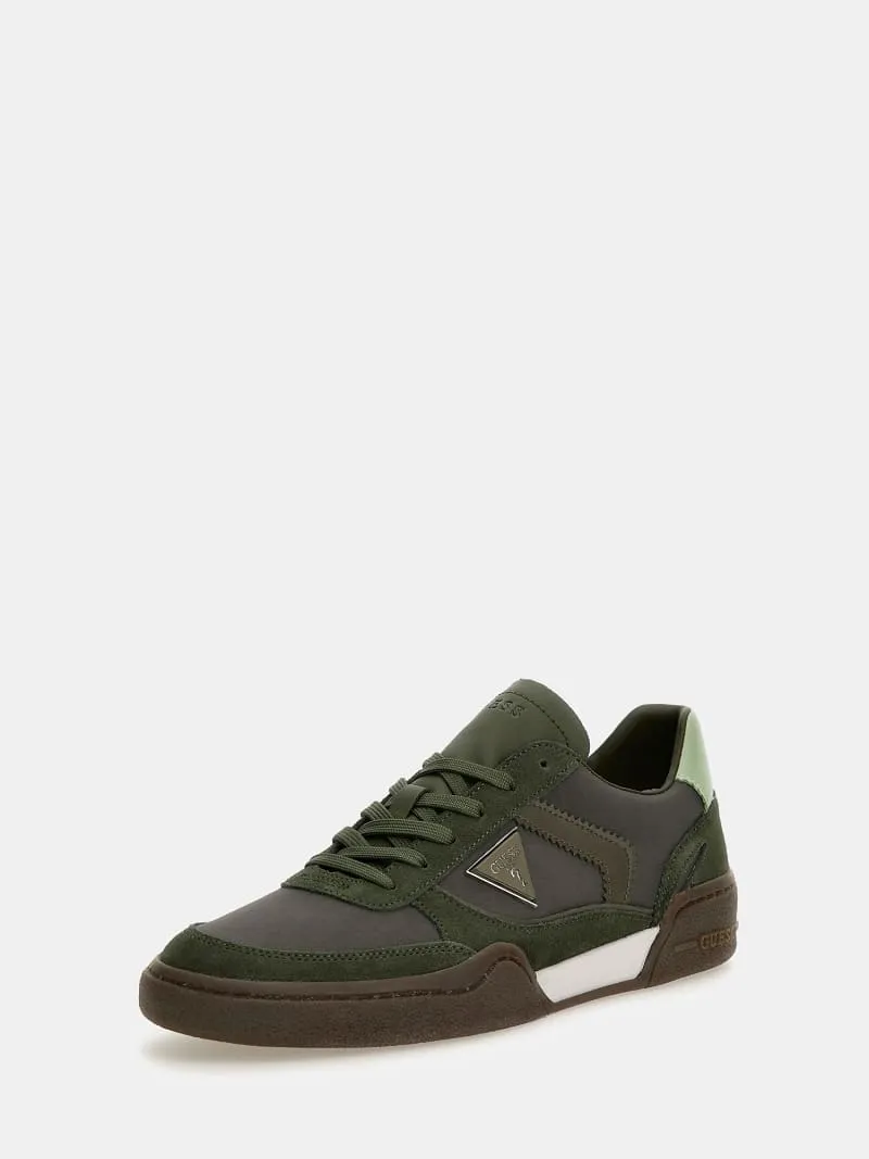 Olbia sneakers inzetstukken leer