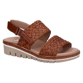 Piesanto 230842 Sandaal klitteband ginger/bruin vlecht
