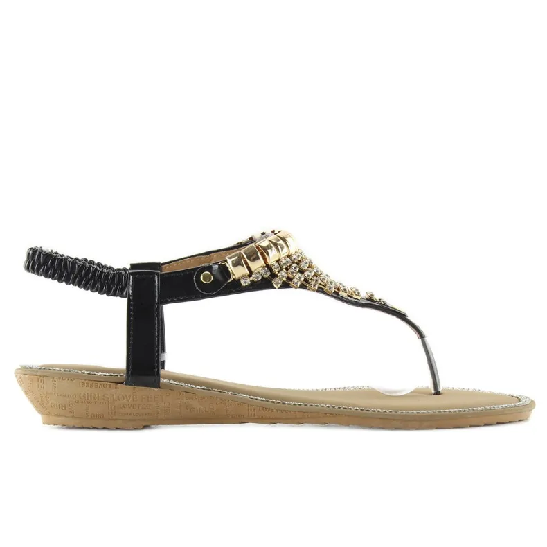 SANDALEN RIJKELIJK VERSIERD 201732 ZWART