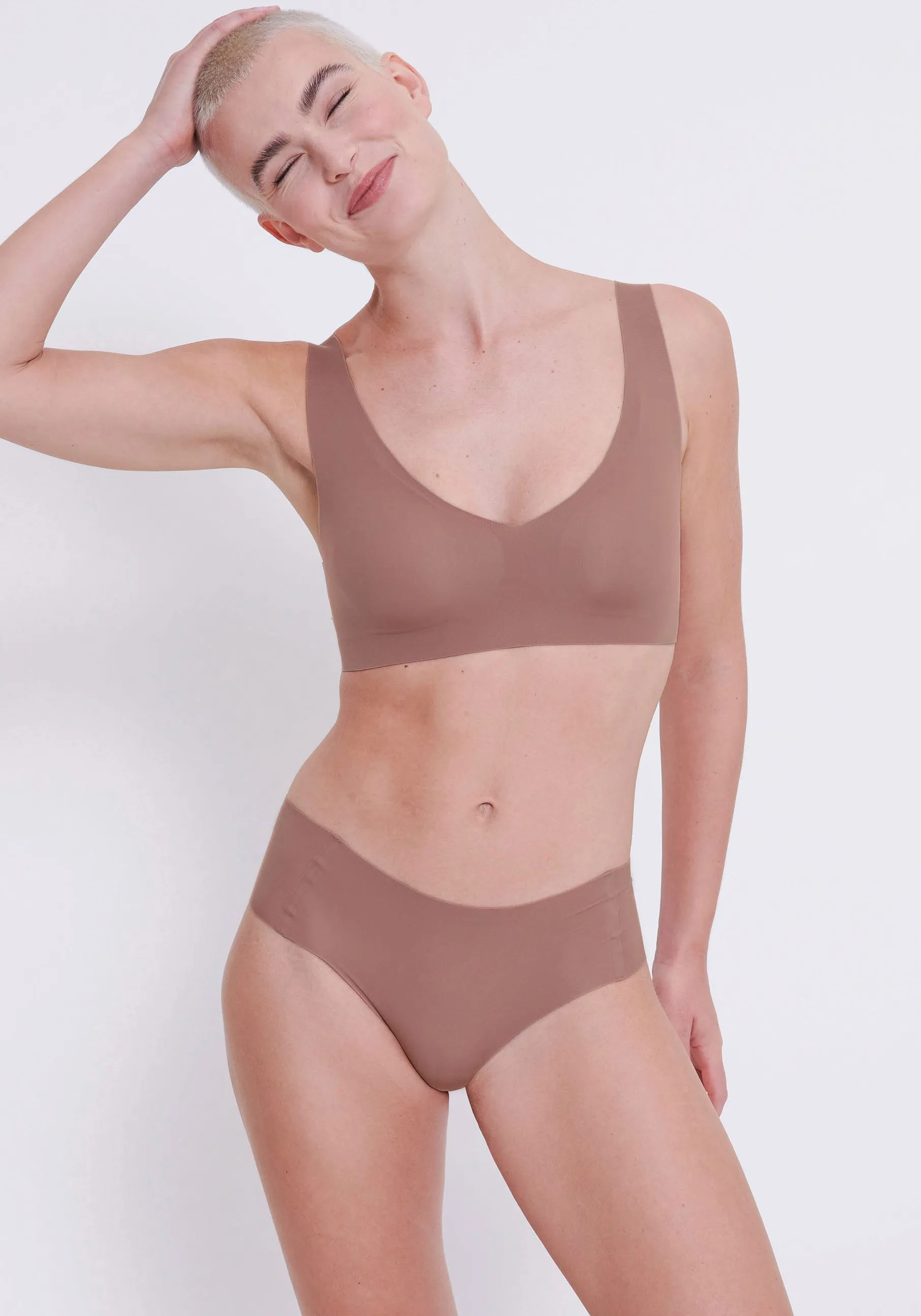 Sloggi ZERO Feel 2.0 voorgevormde bh top bruin