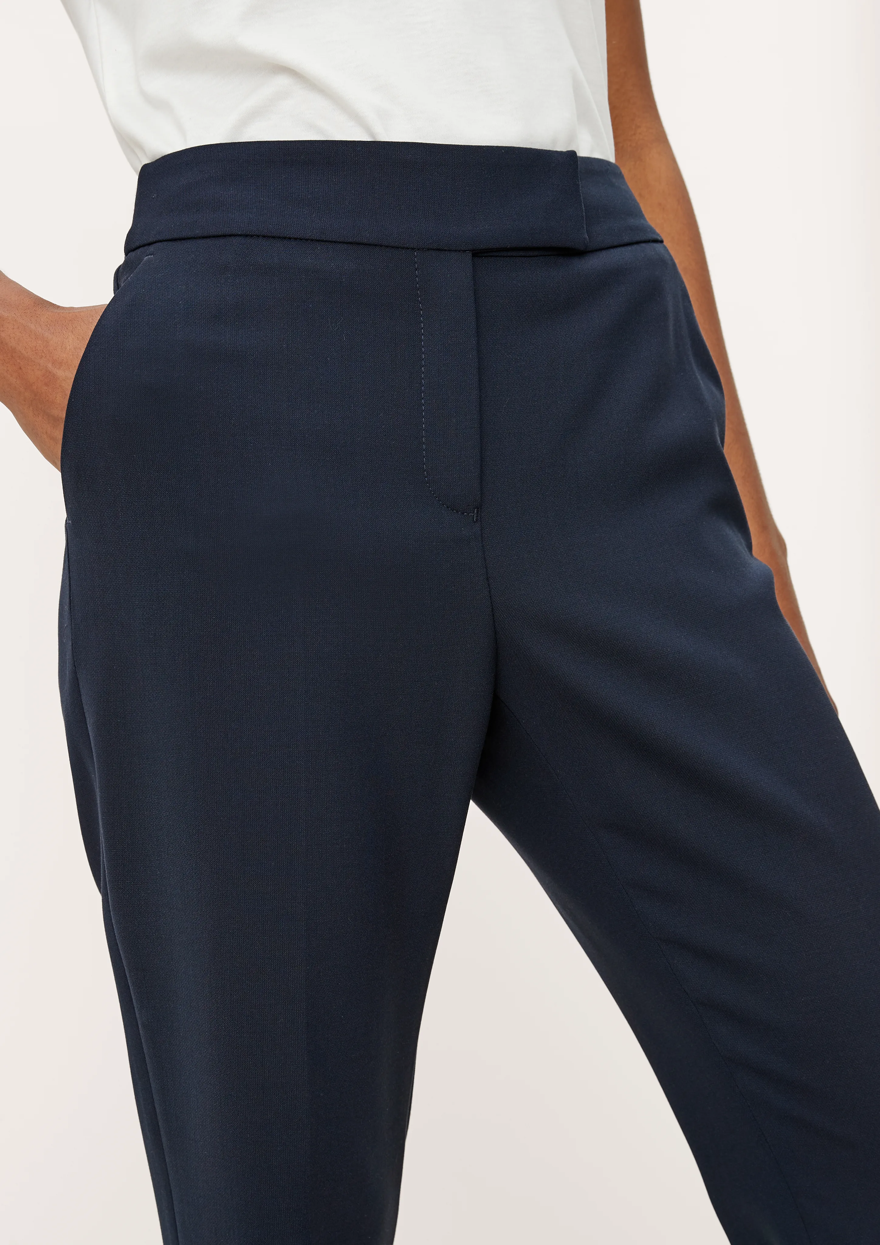 S.OLIVER BLACK LABEL SLIM: ELEGANTE BROEK MET 7/8PIJPEN