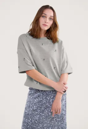 Summum  Embellished Boxy Sweater 3S5032-30647C6