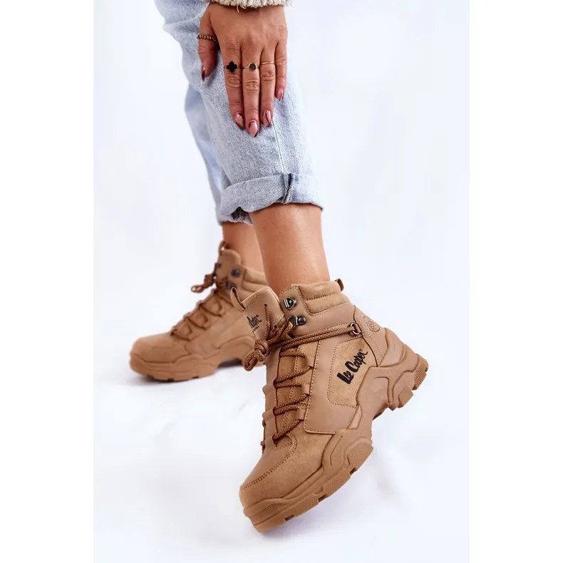 TREKKINGSCHOENEN TRAPPERS LEE COOPER LCJ22311442 BRUIN BEIGE