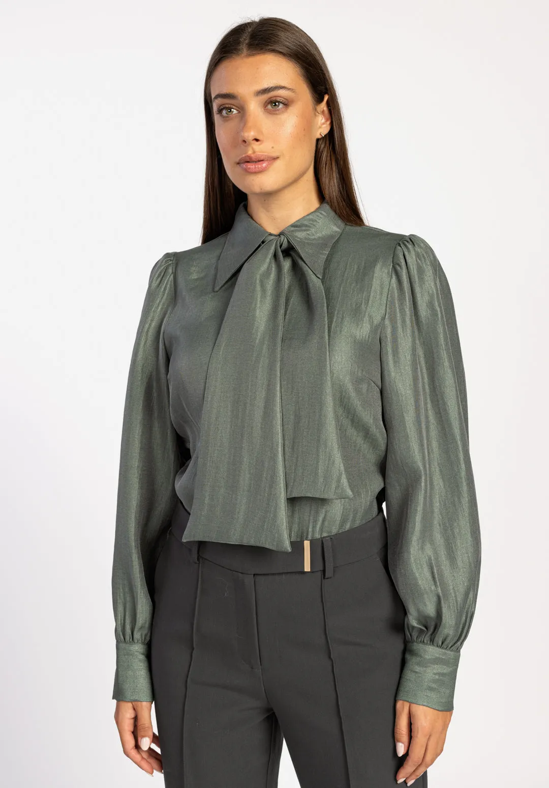 Veronne Tie Blouse Groen
