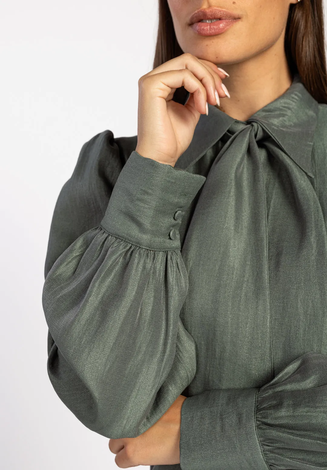 Veronne Tie Blouse Groen