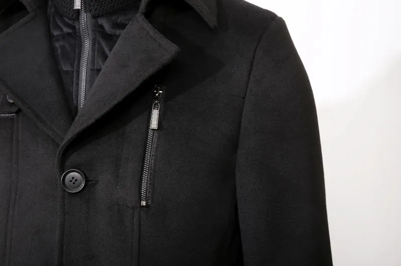 VERSANO JACK HEREN KORTE MANTEL MANTELJAS WINTERJAS M  ZWART
