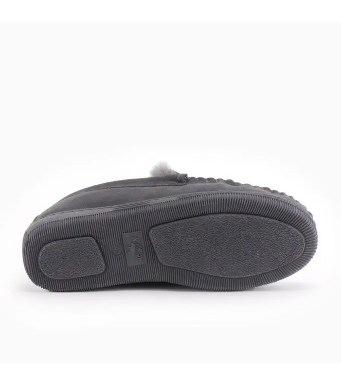 Warmbat Grizzly dark grey Pantoffels