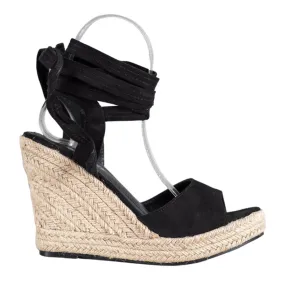 Yes Mile Sandalen met sleehak zwart